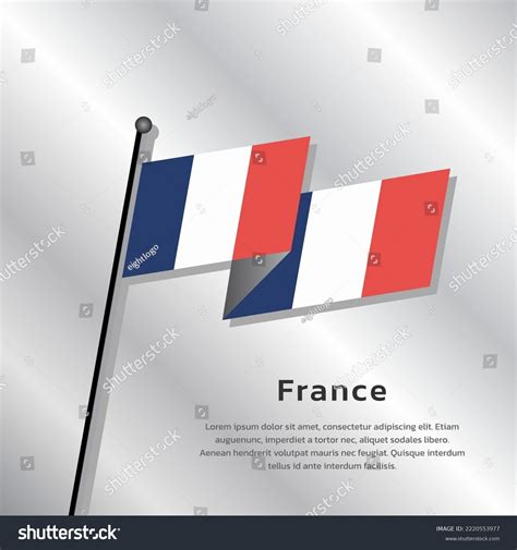 Illustration France Flag Template Stock Vector Royalty Free