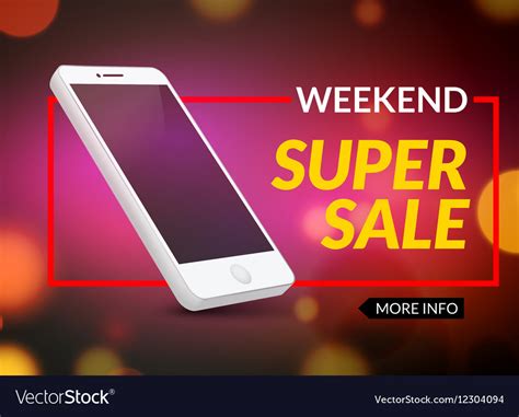 Super Sale Phone Banner Mobile Clearance Vector Image