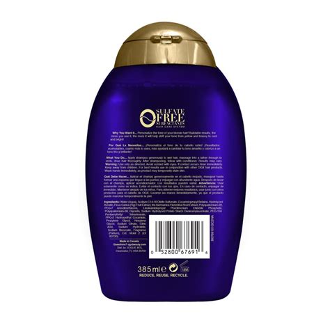 Buy Ogx Blonde Enhance Purple Toning Shampoo For Blonde Coloured Hair