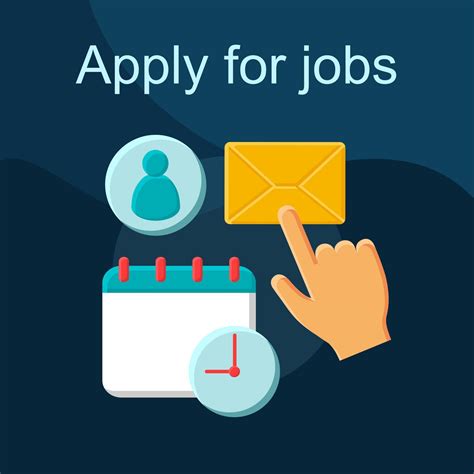 Apply for jobs flat concept vector icon. Work search idea cartoon color