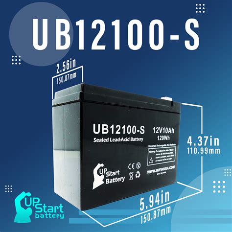 2x Pack Izip I 500 Battery Replacement Ub12100 S Universal Sealed Lead Acid Battery 12v