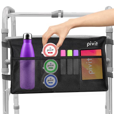 Pivit Water Resistant Walker Bag | Accessory Basket Provides Hands Free ...