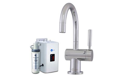 InSinkErator H Hot Mixer Tap Neo Tank Water Filter Brushed Steel Blaeu