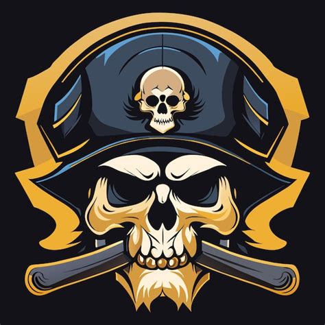 Conjunto De Ilustraci N De Calavera Pirata Vector Premium