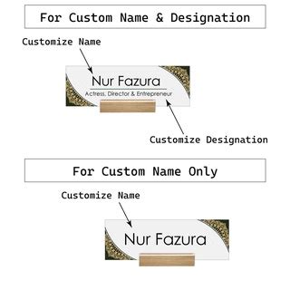 Desk Name Plate Papan Tanda Nama Meja Custom Name Plat Acrylic