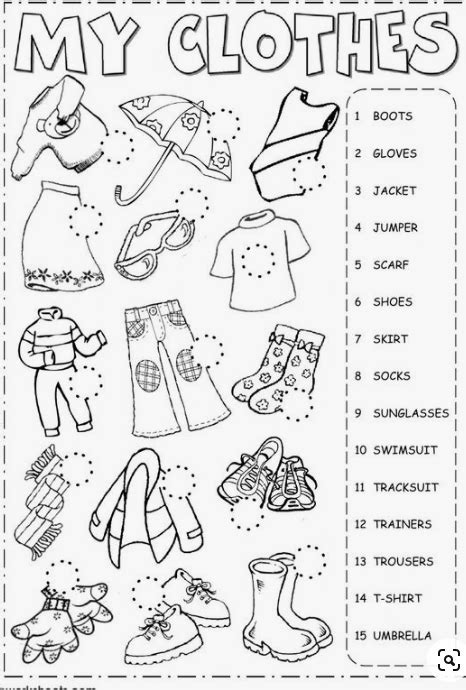 InglÉs 1º 16 De Marzo Clothes En Ingles Ingles Para Preescolar Ingles Basico Para Niños