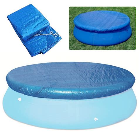 Blue Tarpaulin Solar Heat PE Swmming Pool Cover For Outdoor Summer