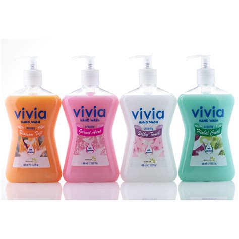 Vivia Hand Wash 400 Ml Assorted W Pump Box 12 Pcs Exl Vat