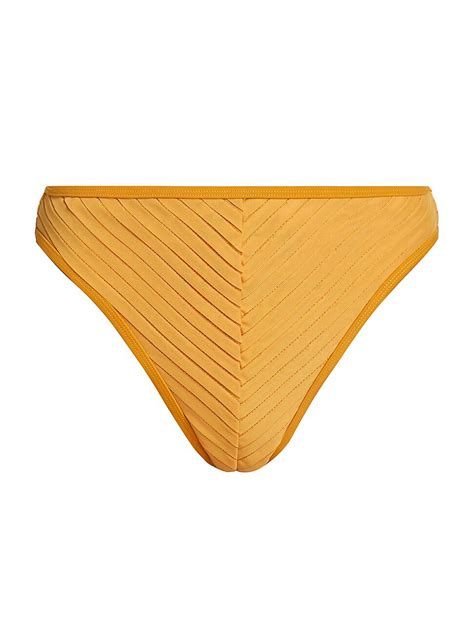 ANDREA IYAMAH Pura High Rise Bikini Bottom Mustard Editorialist