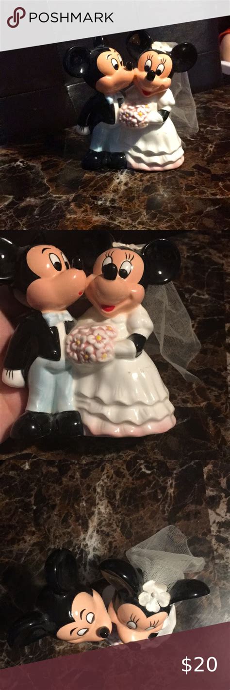 Disney Mickey Minnie Bride And Groom Cake Topper Mickey And Minnie Cake