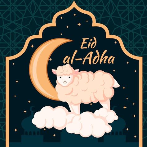 Ilustración de celebración de eid al adha Vector Gratis