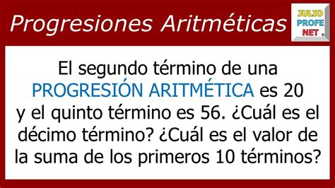 Progresiones Aritméticas Ejercicio 4 YouTube