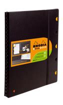 CAHIER SPIRALES RHODIA EXABOOK RECHARGEABLE A4 PERFORÉ GRANDS CARREAUX