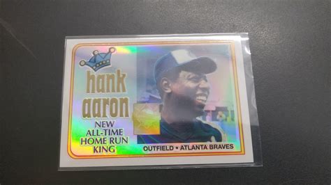 Topps Chrome Reprint Refractor Hank Aaron New All Time Home Run