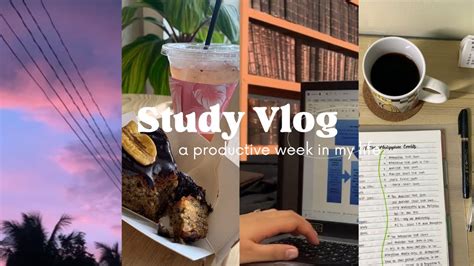 Productive Study Vlog Note Taking Going Out Cafe Weekly Diaries