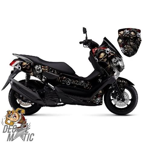 Decal Stiker Full Body Motor Yamaha Nmax Motif Skull Grim Ripper