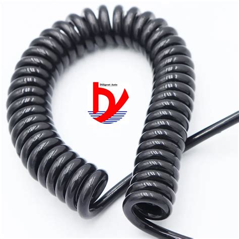 Wire Spring Spiral Cable 2 Core 3 4 5 6 8 9 10 12 Core 02mm03mm05mm Black And White Power