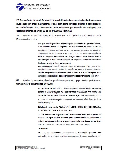 Professor Raimundo Lima Em Beberibe TRIBUNAL DE CONTAS DO ESTADO DO