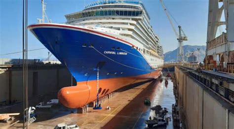 Carnival Luminosa Sets Sail With New Colors And Completes Dry Dock