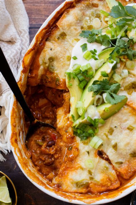 Green Chile Enchilada Casserole This Savory Vegan