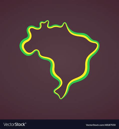 Brazil - outline map Royalty Free Vector Image