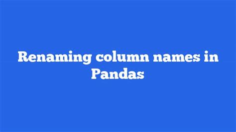 Renaming file names successful Pandas