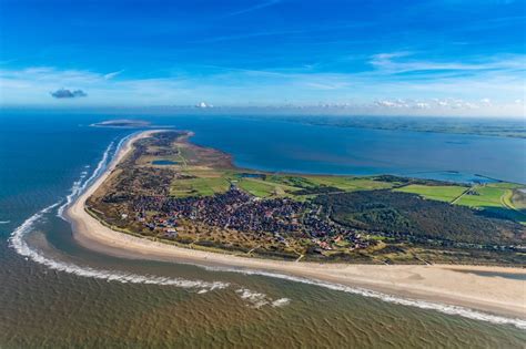 Luftaufnahme Langeoog Sandstrand Landschaft An Der Nordsee In