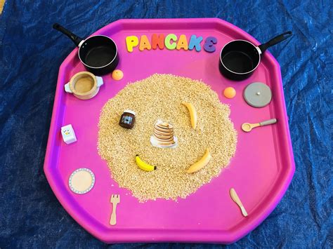 Pin By Zoe Ellis On Pancake Day Playgroup Pancake Day Tuff Tray