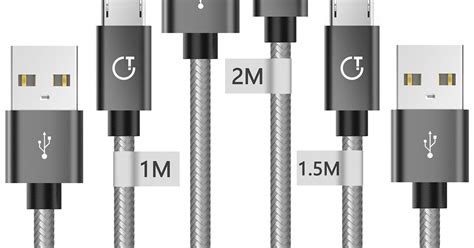 Gritin Lot De C Bles De Charge Rapide Micro Usb M Nylon