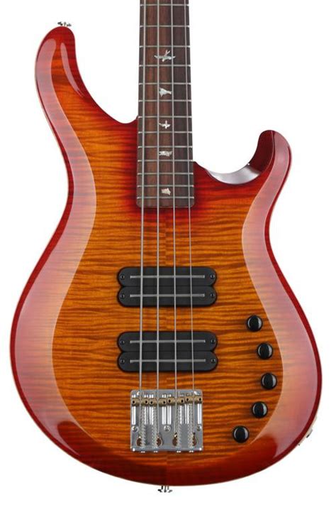 Prs Grainger 4 String Bass Guitar Dark Cherry Burst 10 Top With Rosewood Fingerboard Sweetwater