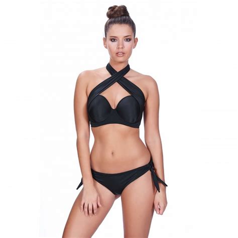 Freya Deco Swim Moulded Multiway Bandeau Bikini Top Black As Blk