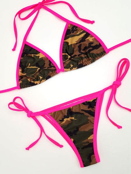 Camouflage With Pink Cheeky Bikini Hunni Bunni