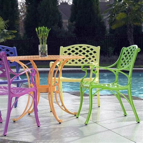 Cross Weave Patio Bistro Set Bright Patio Furniture That Is Perfect For Summer Gorgeous