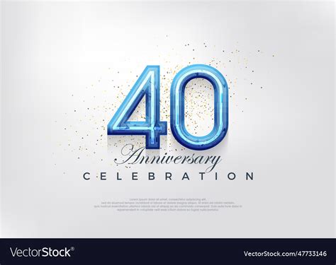 40th anniversary celebration design Royalty Free Vector