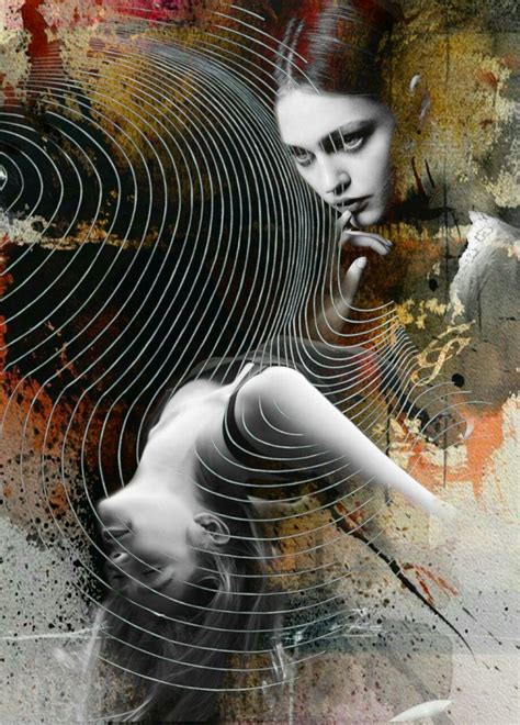 Double Exposure By Emma Silk Mixed Media With Images Art Silk