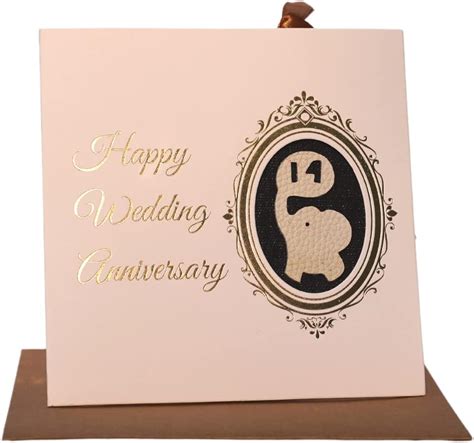 14th Ivory Theme Wedding Anniversary Card And Keepsake Bookmark 2in1 Handmade