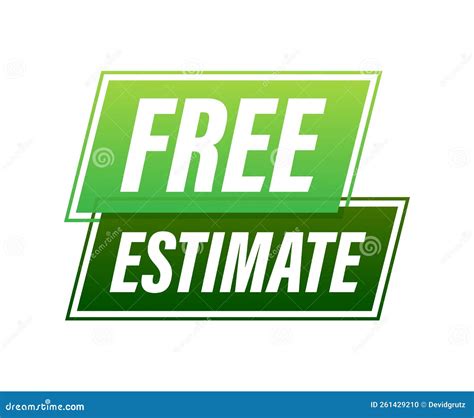 Free Estimates Sign Label Vector Stock Illustration Stock Vector