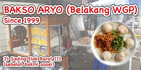 Daftar Harga Menu Delivery Bakso Aryo Wgp Kelapa Gading Jakarta