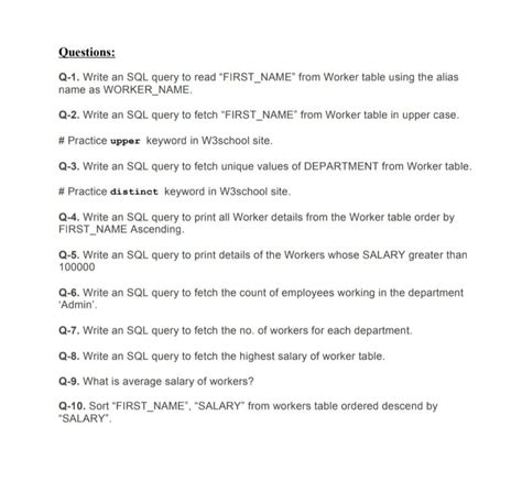 Answered Q 1 Write An Sql Query To Read First Bartleby