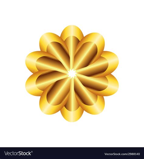 Golden flower Royalty Free Vector Image - VectorStock