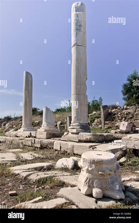 Turkey Side Agora Ruins Stock Photo - Alamy