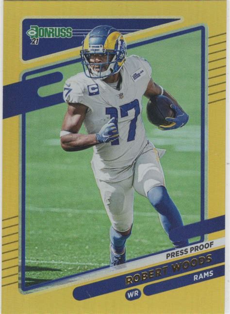 2021 Panini Donruss Robert Woods Gold Holo Press Proof EBay