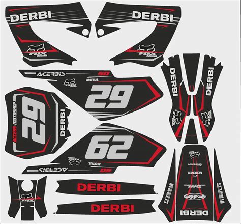 Kit déco Derbi 50 XTREME XRACE Access Rouge Boutique Kit Déco Moto