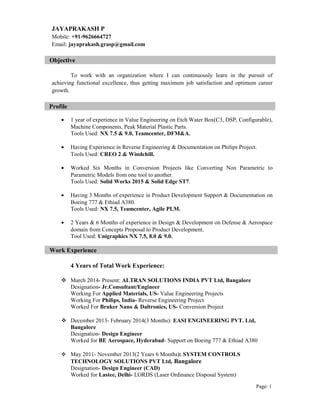 Jayaprakash Resume Pdf