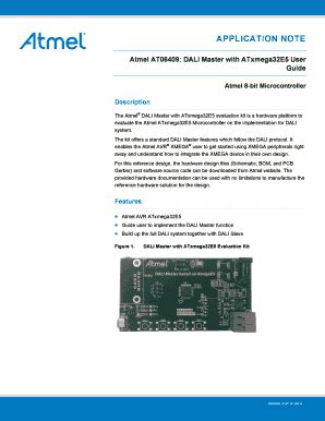 Fillable Online Atmel AT06409 DALI Master With ATxmega32E5 User Fax