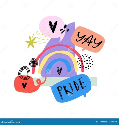 Regenbogenkonzept Gay Prides LGBT Mehr Stellt In Mein Portefeuille Ein Kritzeln Sie Bunte