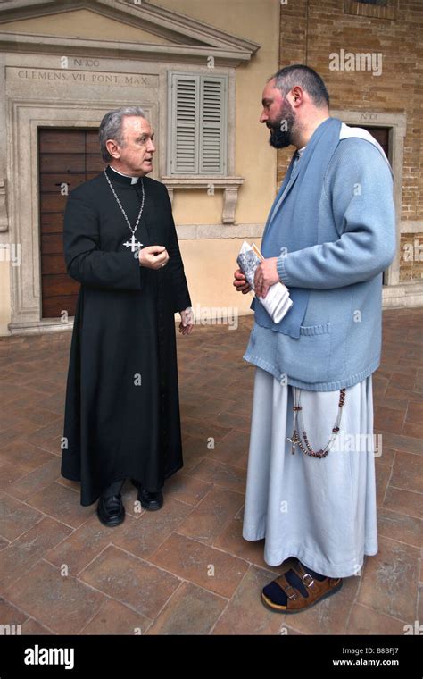 Roman Catholic Priest And Monk Loreto Marche Italy Stock Photo Alamy