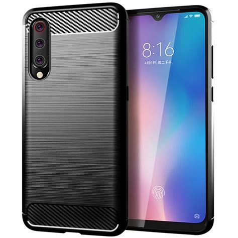 For Xiaomi Mi 9 Case Soft Silicone Carbon Fiber Armor Shockproof