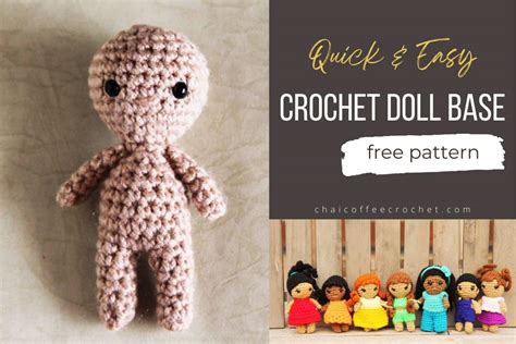 Easy Crochet Doll Body Free Pattern Chai Coffee Crochet