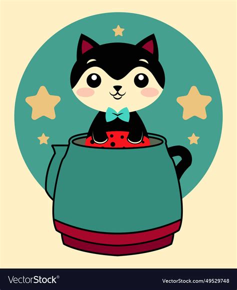 Cute Cat Royalty Free Vector Image Vectorstock